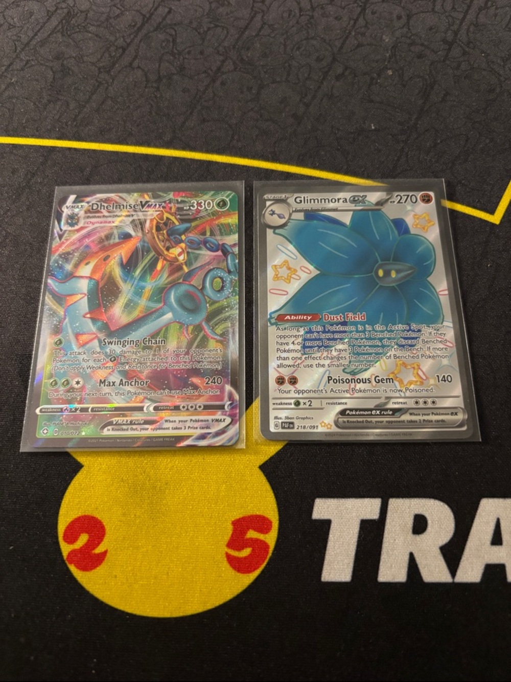 Pokemon Dhelmise VMAX & Glimmora ex Holo Blue Green